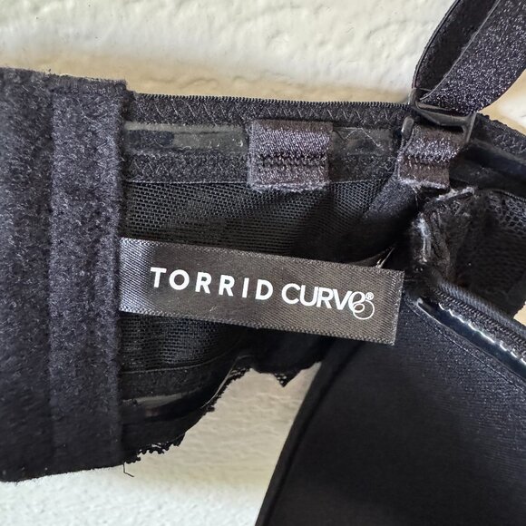 Torrid Curve Bombshell Everyday Strapless Bra 36DDD Black Lace Multiway Straps - Picture 4 of 16